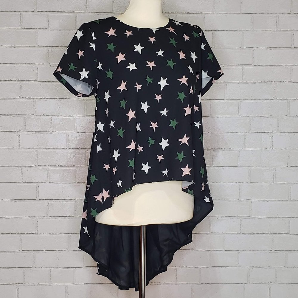 New Crosby by Mollie Burch Asymmetrical Blouse Top